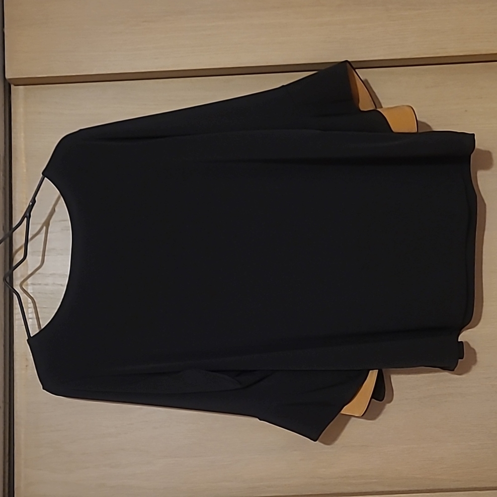 Susan Graver Knit Dress Top with Flared 3/4 Sleeve